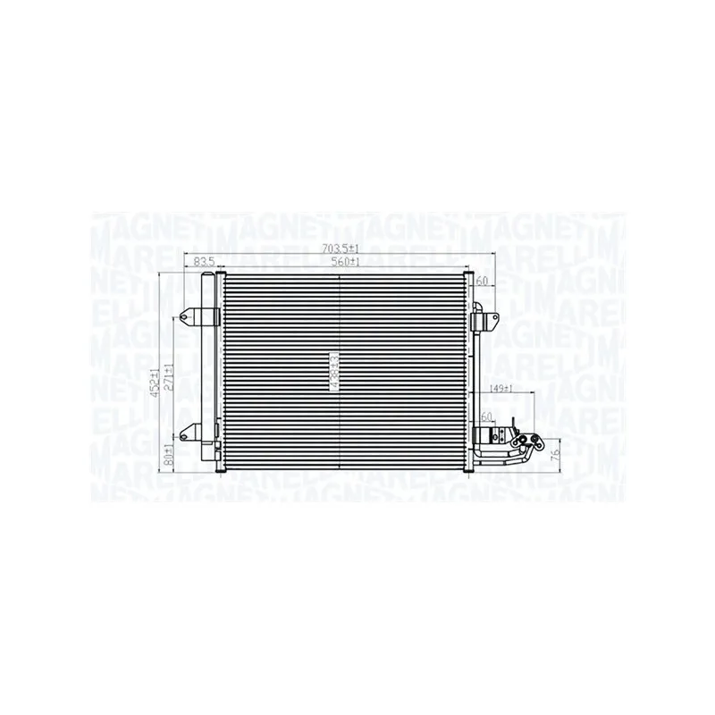 Condenseur, climatisation MAGNETI MARELLI 350203815000