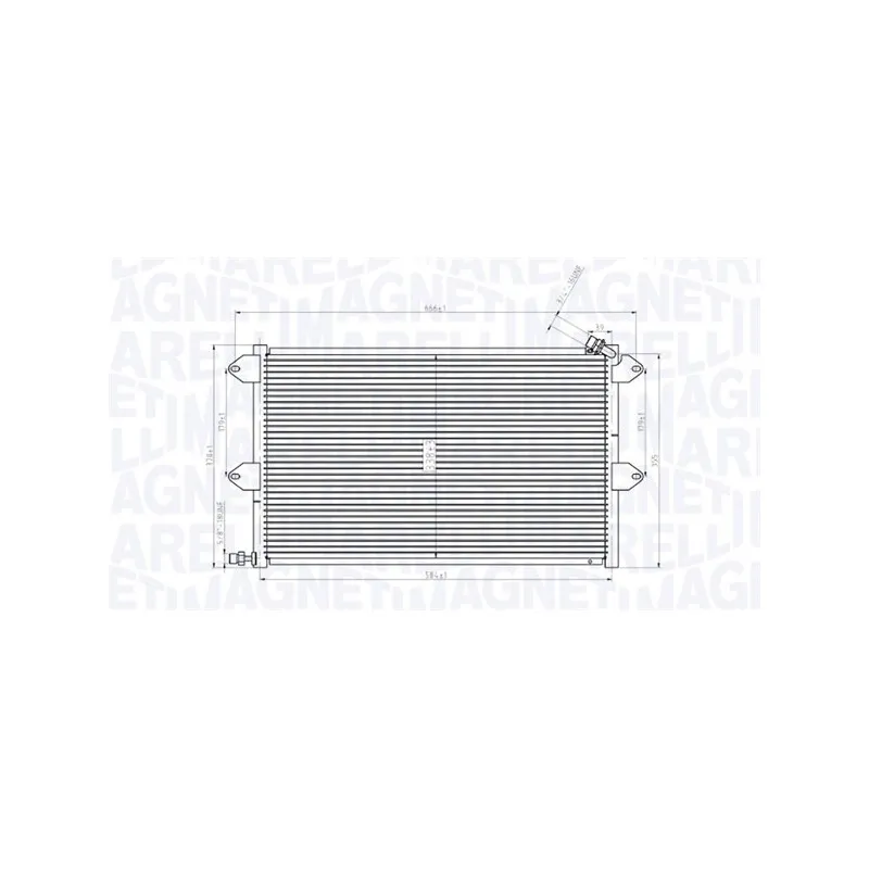 Condenseur, climatisation MAGNETI MARELLI 350203831000