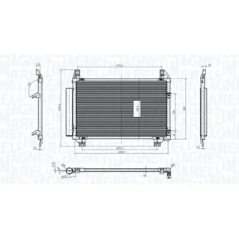 Condenseur, climatisation MAGNETI MARELLI 350203837000