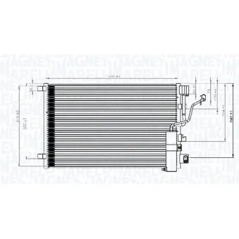 Condenseur, climatisation MAGNETI MARELLI 350203841000