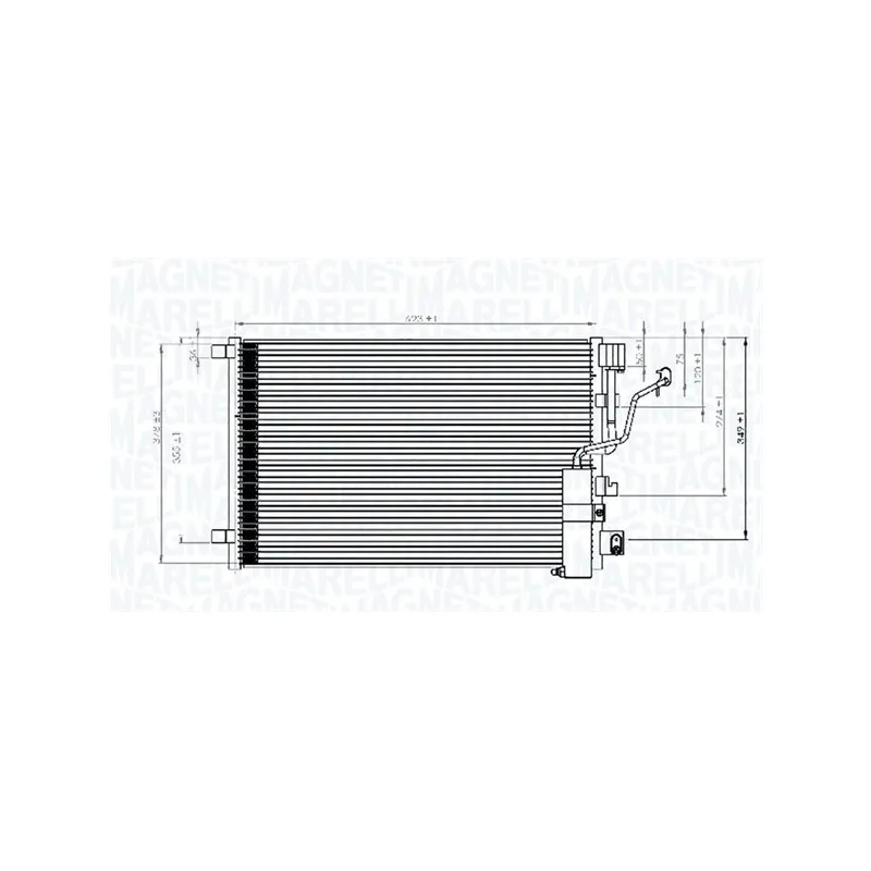 Condenseur, climatisation MAGNETI MARELLI 350203841000