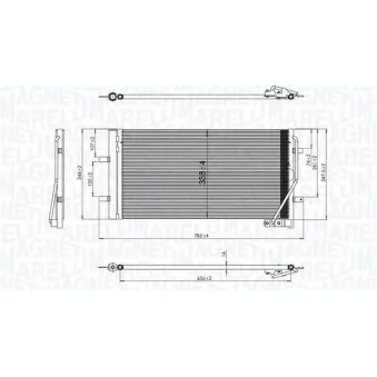 Condenseur, climatisation MAGNETI MARELLI 350203842000