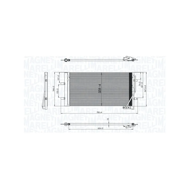 Condenseur, climatisation MAGNETI MARELLI 350203842000