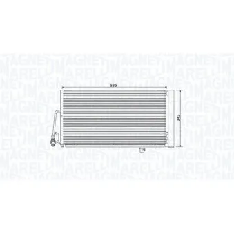 Condenseur, climatisation MAGNETI MARELLI 350203861000