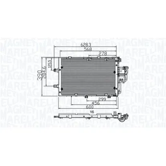 Condenseur, climatisation MAGNETI MARELLI 350203891000