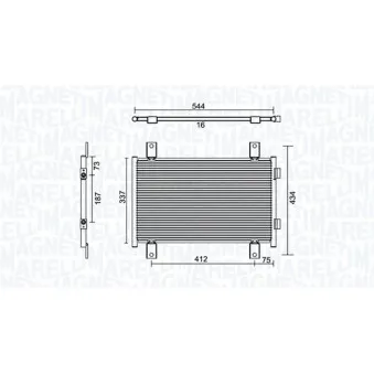Condenseur, climatisation MAGNETI MARELLI 350203895000