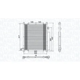 Condenseur, climatisation MAGNETI MARELLI