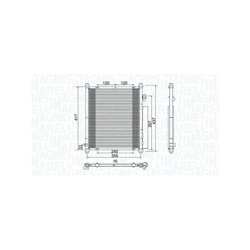 Condenseur, climatisation MAGNETI MARELLI 350203907000