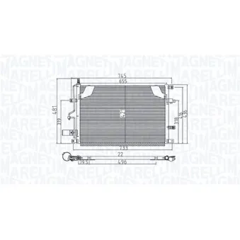 Condenseur, climatisation MAGNETI MARELLI 350203914000