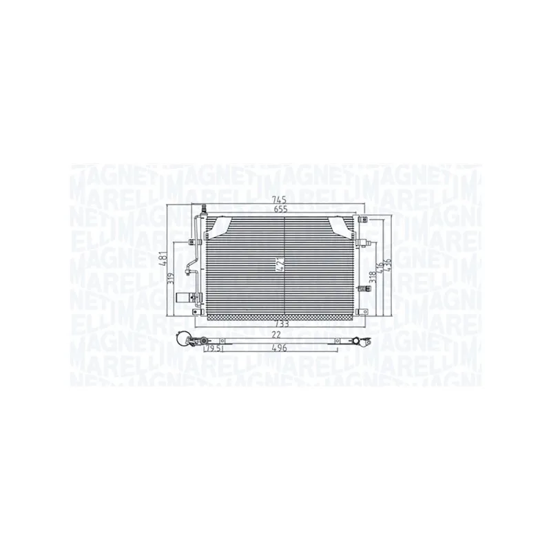 Condenseur, climatisation MAGNETI MARELLI 350203914000