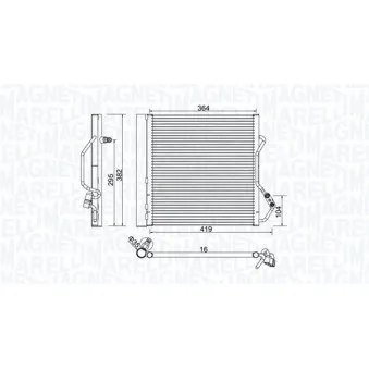 Condenseur, climatisation MAGNETI MARELLI 350203921000