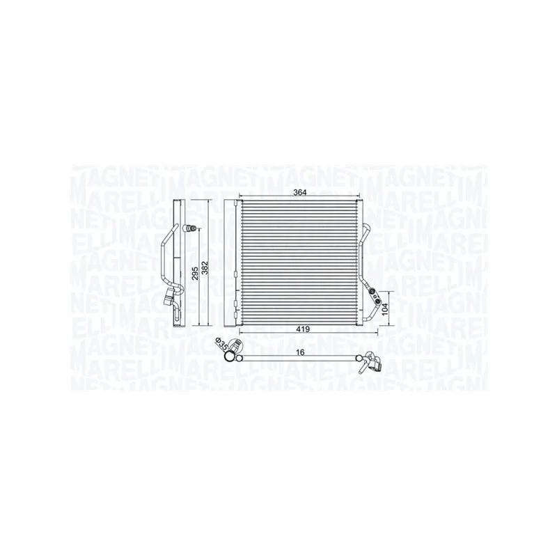 Condenseur, climatisation MAGNETI MARELLI 350203921000