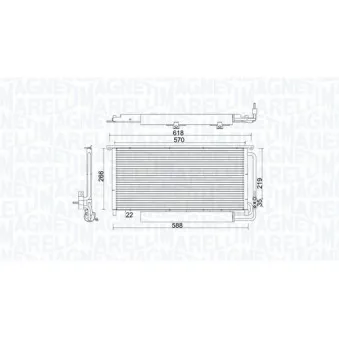 Condenseur, climatisation MAGNETI MARELLI 350203922000