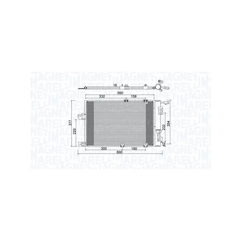 Condenseur, climatisation MAGNETI MARELLI 350203927000