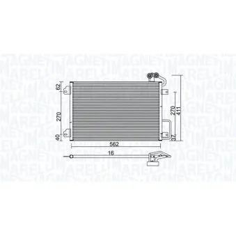 Condenseur, climatisation MAGNETI MARELLI