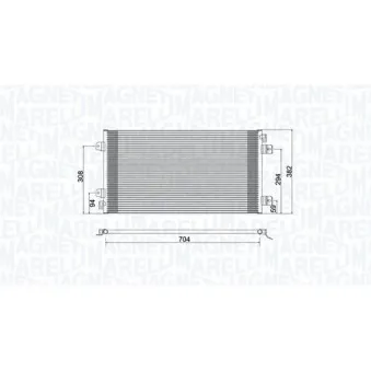 Condenseur, climatisation MAGNETI MARELLI 350203941000