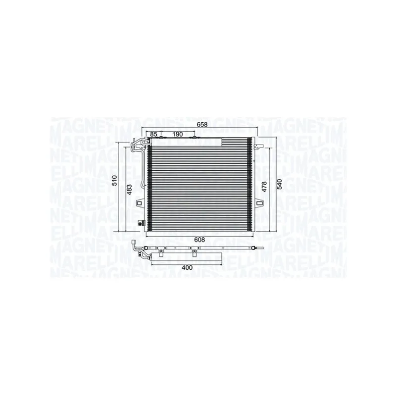 Condenseur, climatisation MAGNETI MARELLI 350203947000