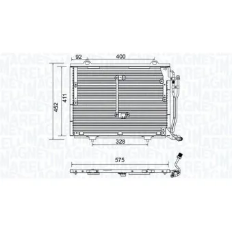 Condenseur, climatisation MAGNETI MARELLI 350203948000
