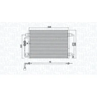 Condenseur, climatisation MAGNETI MARELLI