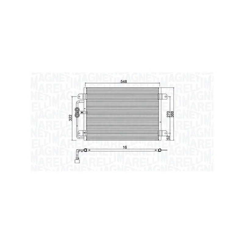 Condenseur, climatisation MAGNETI MARELLI 350203949000