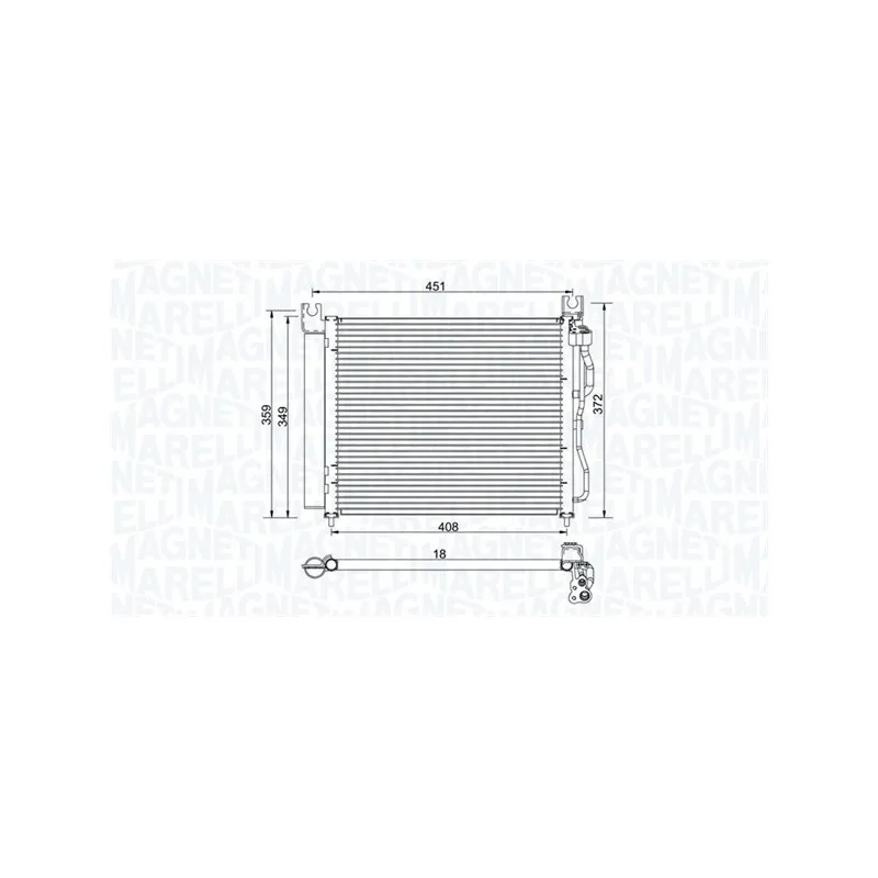 Condenseur, climatisation MAGNETI MARELLI 350203952000