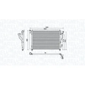 Condenseur, climatisation MAGNETI MARELLI