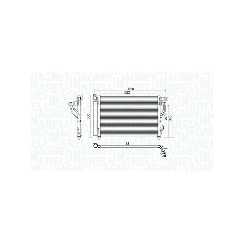 Condenseur, climatisation MAGNETI MARELLI 350203957000