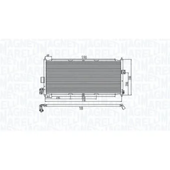 Condenseur, climatisation MAGNETI MARELLI 350203958000