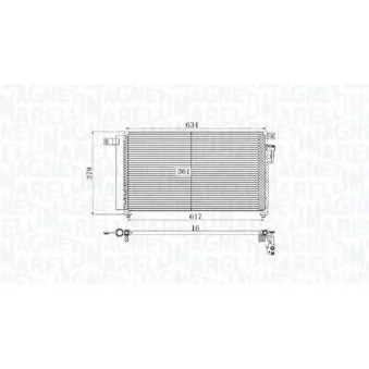 Condenseur, climatisation MAGNETI MARELLI 350203961000