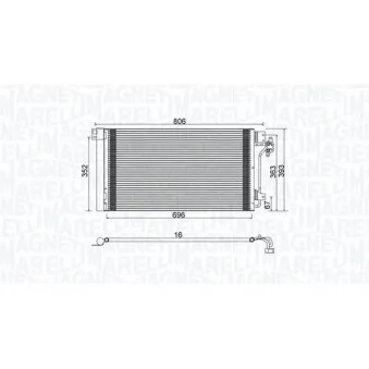 Condenseur, climatisation MAGNETI MARELLI 350203962000