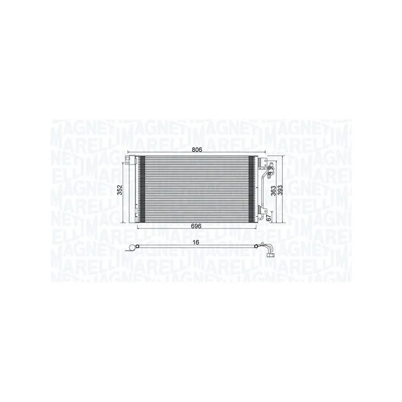 Condenseur, climatisation MAGNETI MARELLI 350203962000