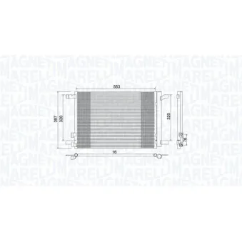 Condenseur, climatisation MAGNETI MARELLI 350203964000
