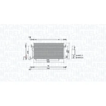Condenseur, climatisation MAGNETI MARELLI