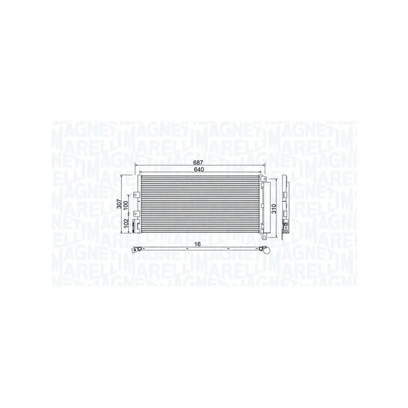 Condenseur, climatisation MAGNETI MARELLI 350203969000