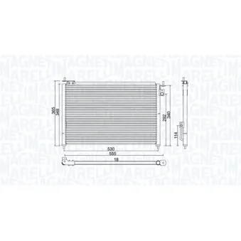 Condenseur, climatisation MAGNETI MARELLI 350203971000