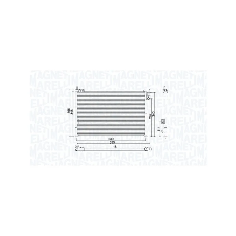 Condenseur, climatisation MAGNETI MARELLI 350203971000