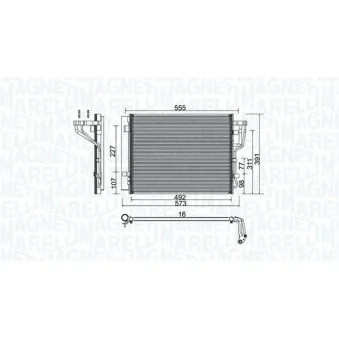 Condenseur, climatisation MAGNETI MARELLI 350203976000