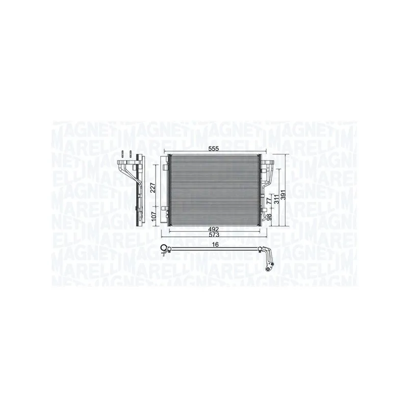 Condenseur, climatisation MAGNETI MARELLI 350203976000