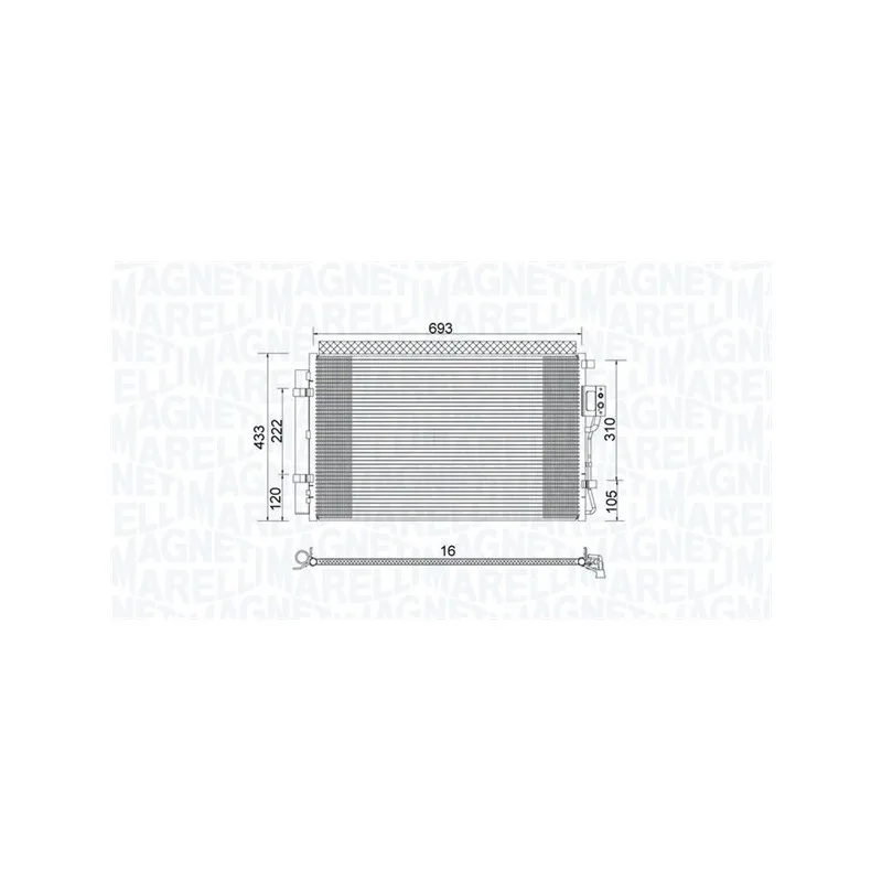 Condenseur, climatisation MAGNETI MARELLI 350203978000