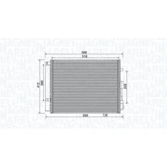 Condenseur, climatisation MAGNETI MARELLI 350203984000