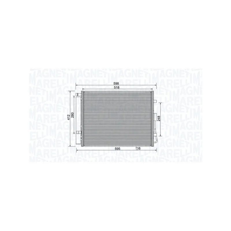 Condenseur, climatisation MAGNETI MARELLI 350203984000
