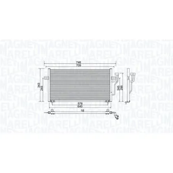 Condenseur, climatisation MAGNETI MARELLI 350203986000