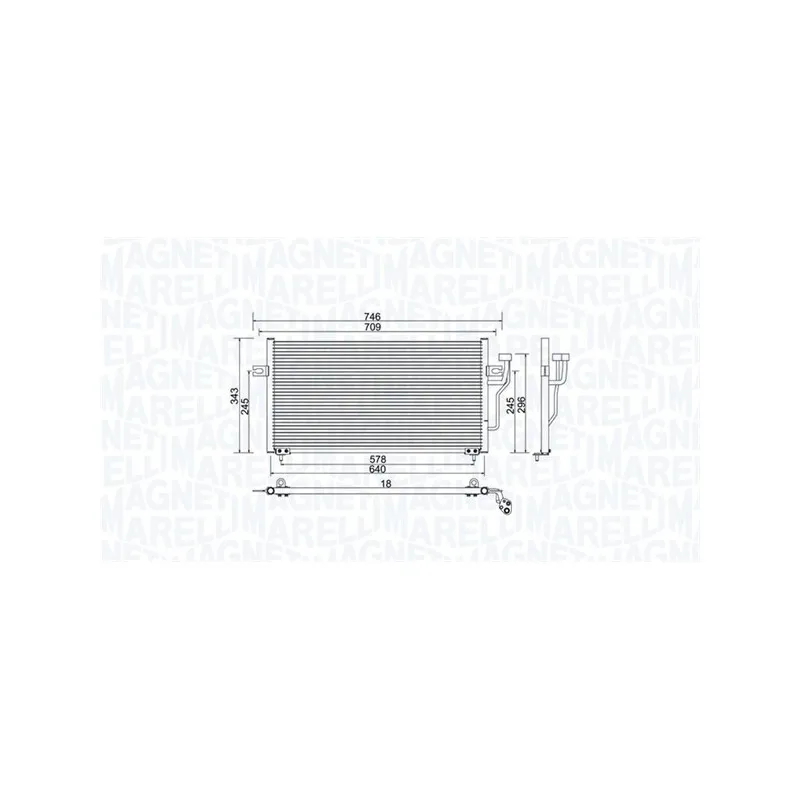Condenseur, climatisation MAGNETI MARELLI 350203986000