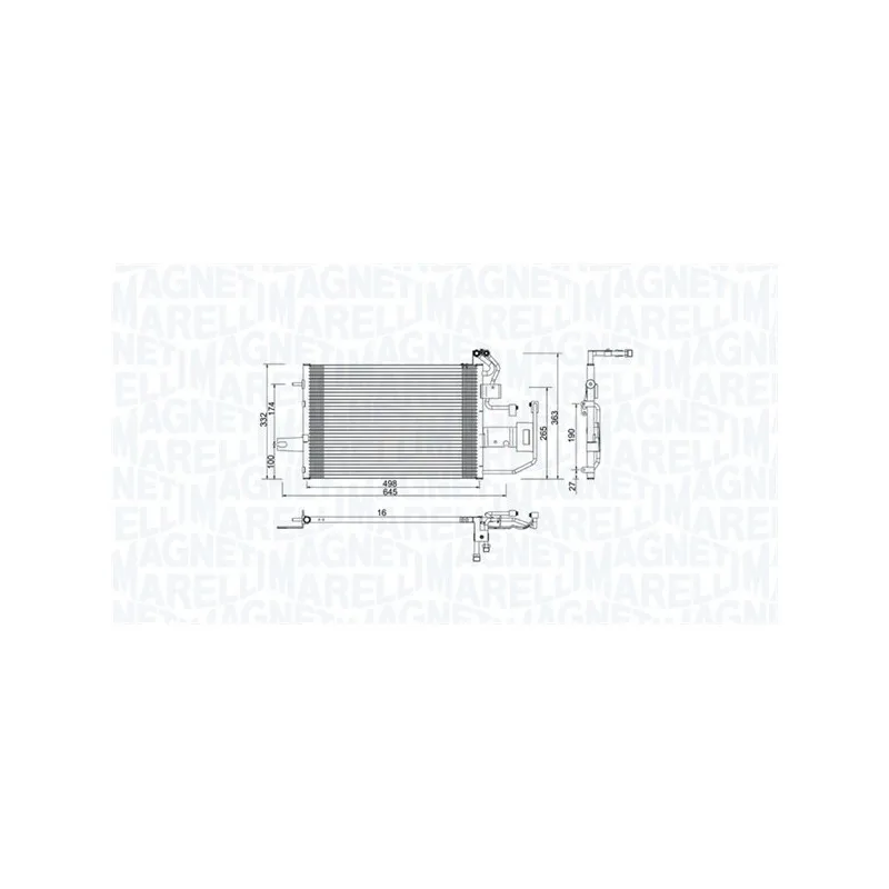 Condenseur, climatisation MAGNETI MARELLI 350203997000