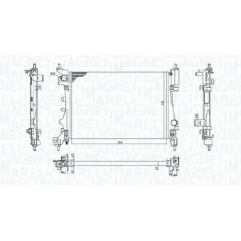 Radiateur, refroidissement du moteur MAGNETI MARELLI 350213130100