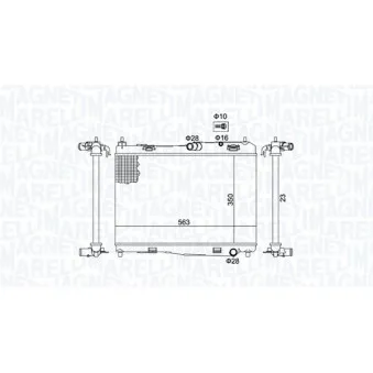Radiateur, refroidissement du moteur MAGNETI MARELLI