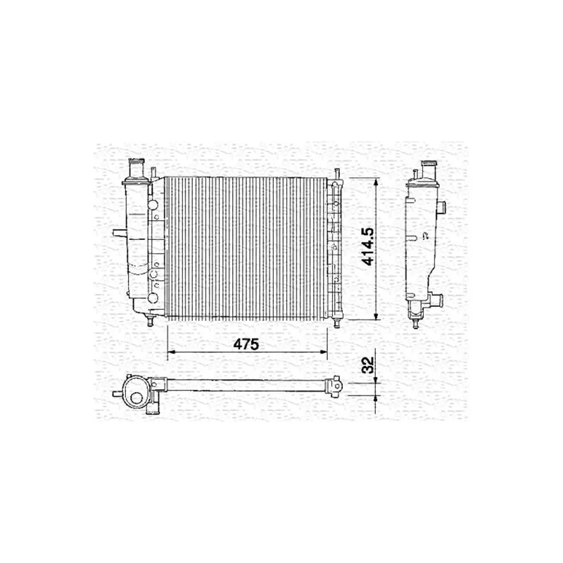 Radiateur, refroidissement du moteur MAGNETI MARELLI 350213151000