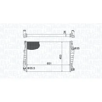 Radiateur, refroidissement du moteur MAGNETI MARELLI