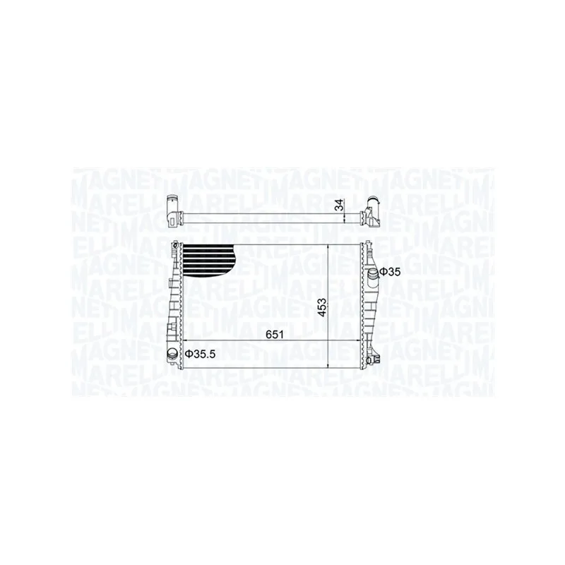 Radiateur, refroidissement du moteur MAGNETI MARELLI 350213152000