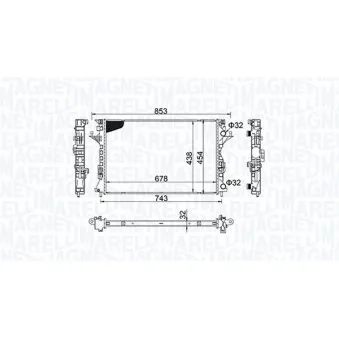 Radiateur, refroidissement du moteur MAGNETI MARELLI 350213152200